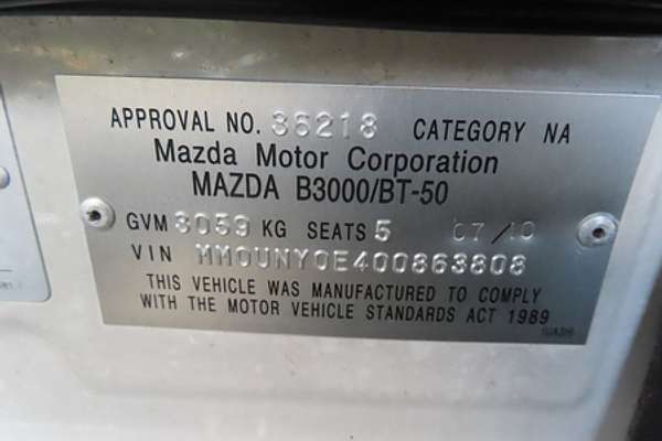 2010 Mazda BT-50 SDX UN 4X4