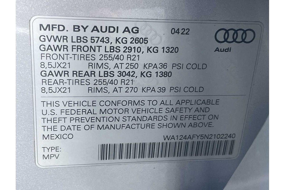 2022 Audi SQ5 Sportback Premium Plus