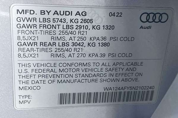 2022 Audi SQ5 Sportback Premium Plus