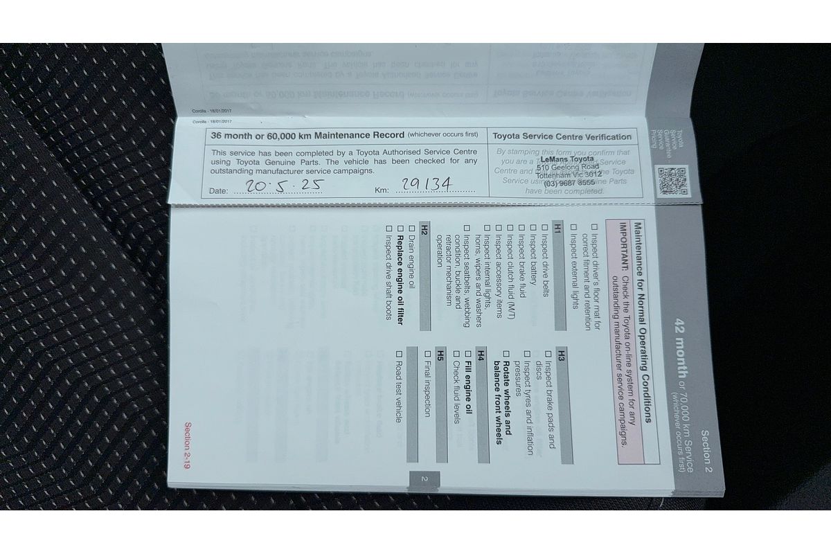 2018 Toyota Corolla Ascent ZRE182R