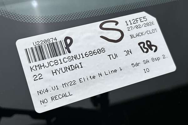 2022 Hyundai Tucson Elite N Line NX4.V1