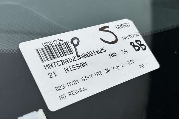 2021 Nissan Navara ST-X D23 Rear Wheel Drive