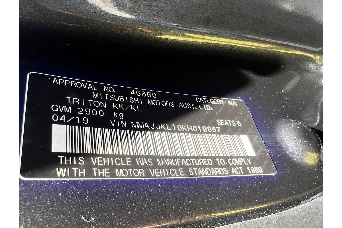 2019 Mitsubishi Triton GLX+ MR 4X4