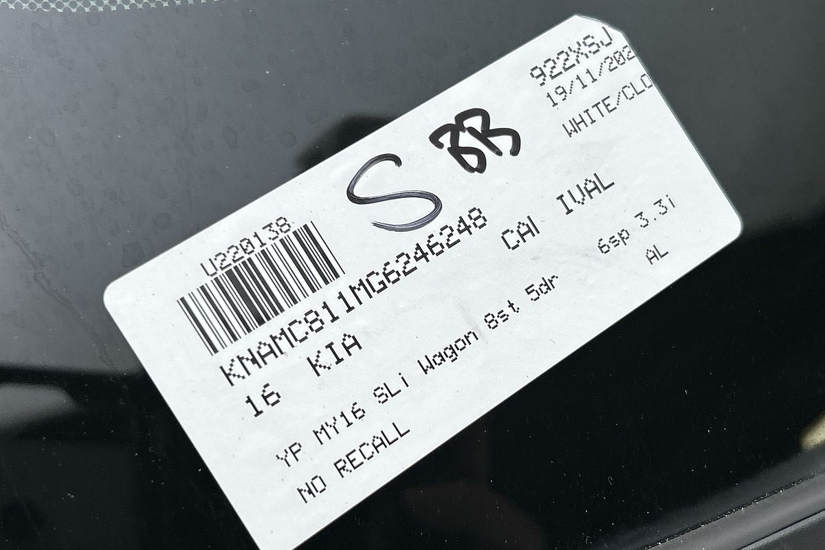 2016 Kia Carnival SLi YP