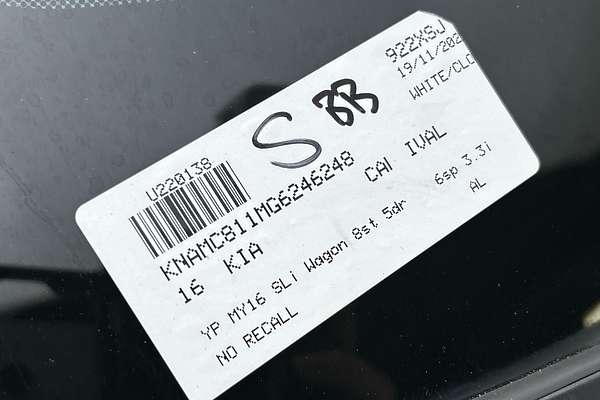 2016 Kia Carnival SLi YP