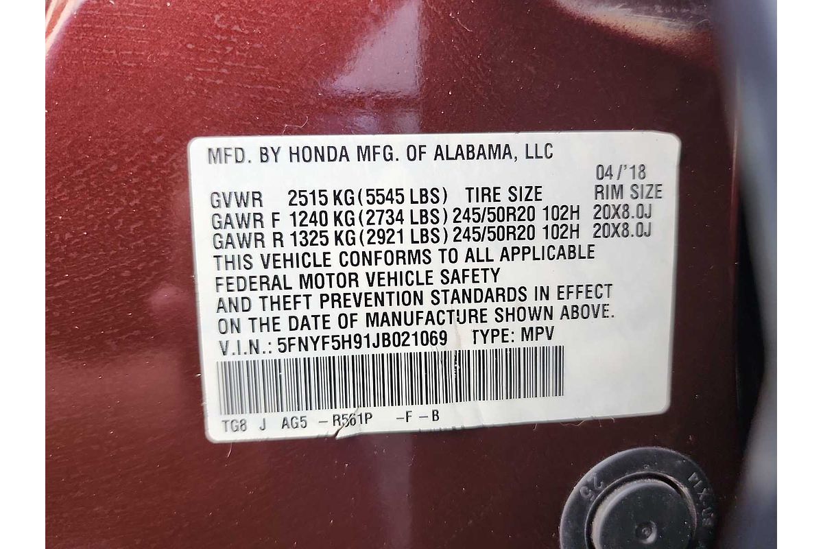 2018 Honda Pilot Touring