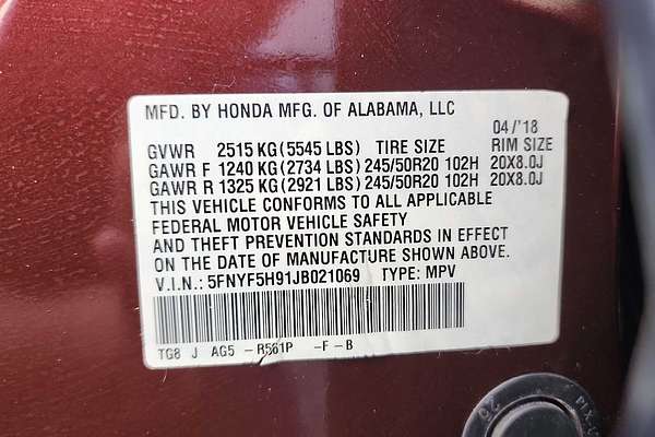 2018 Honda Pilot Touring