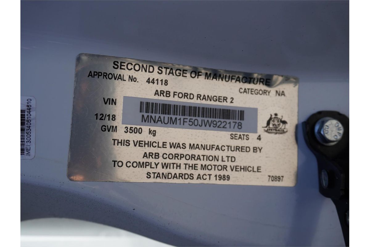 2018 Ford Ranger XL PX MkIII 4X4 3.2L