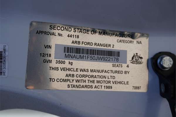 2018 Ford Ranger XL PX MkIII 4X4 3.2L