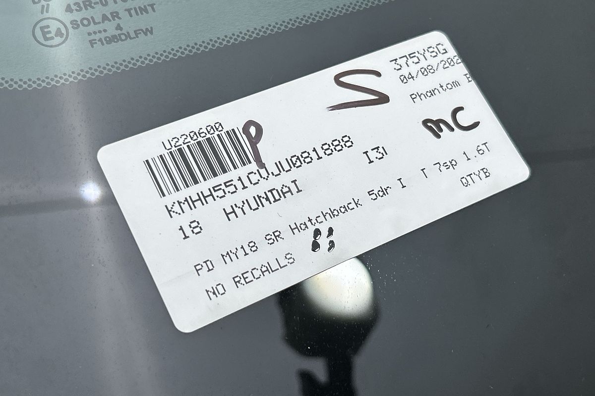 2018 Hyundai i30 SR PD