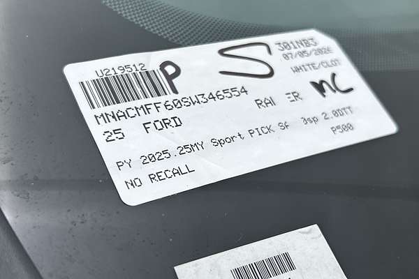 2025 Ford Ranger Sport 4X4 2.0L