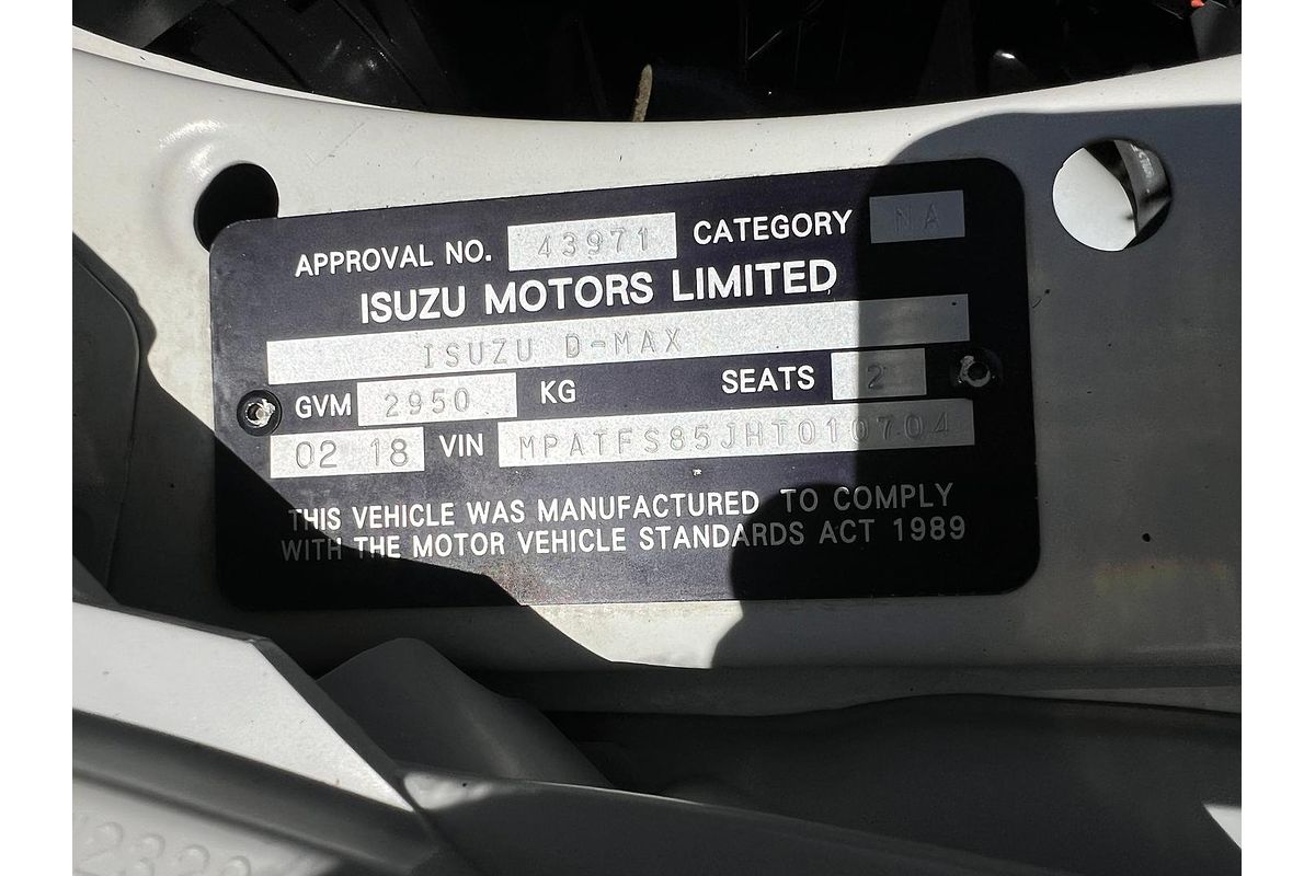 2018 Isuzu D-MAX SX 4X4