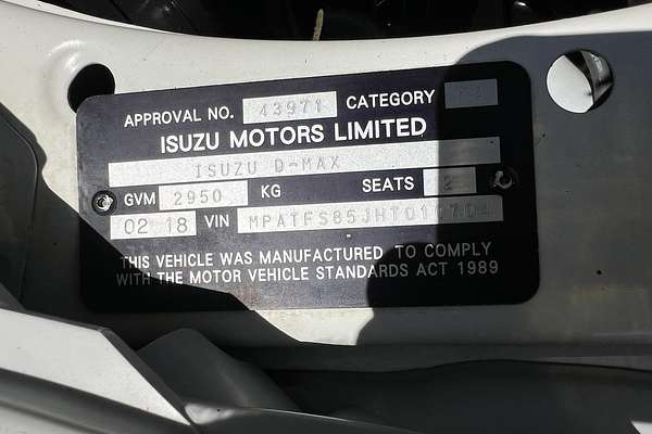 2018 Isuzu D-MAX SX 4X4