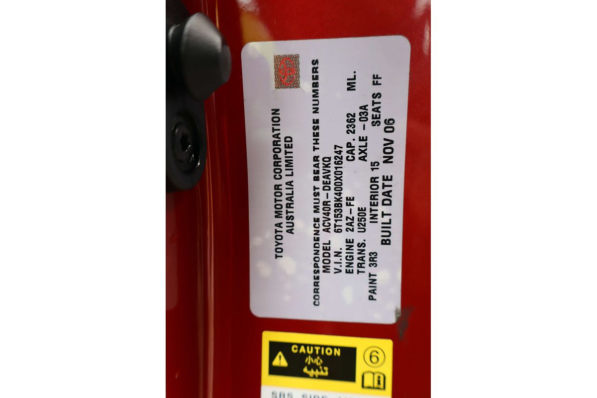 2007 Toyota Camry Sportivo ACV40R