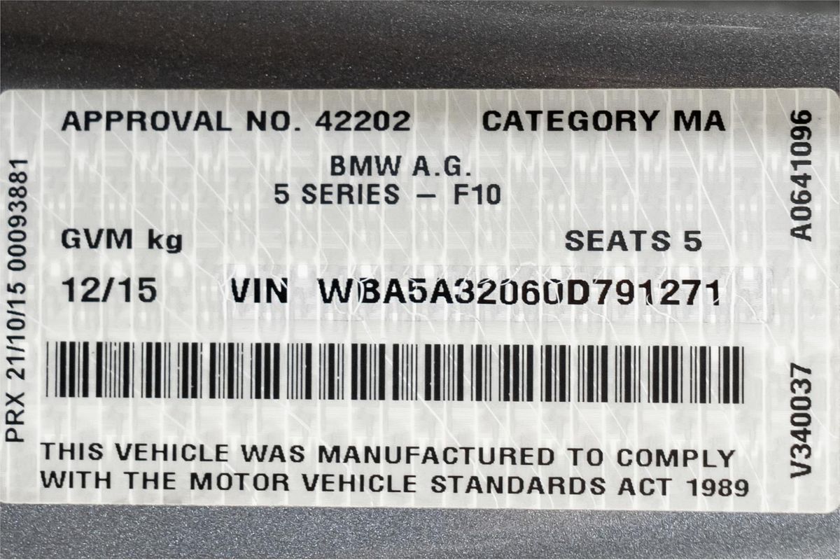 2015 BMW 5 Series 520i M Sport F10 LCI