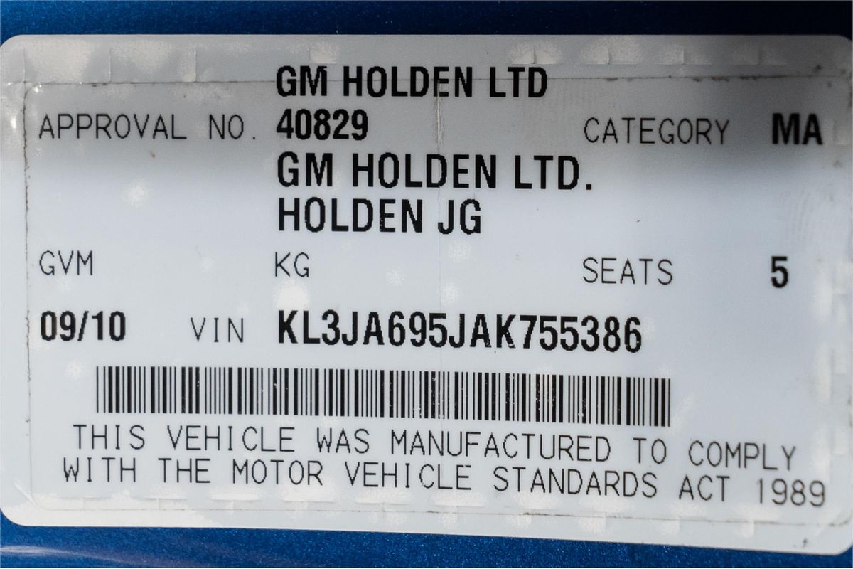 2010 Holden Cruze CDX JG