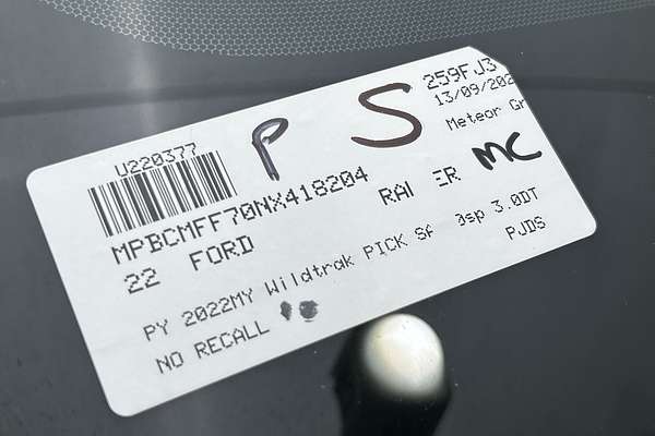 2022 Ford Ranger Wildtrak 4X4 3.0L