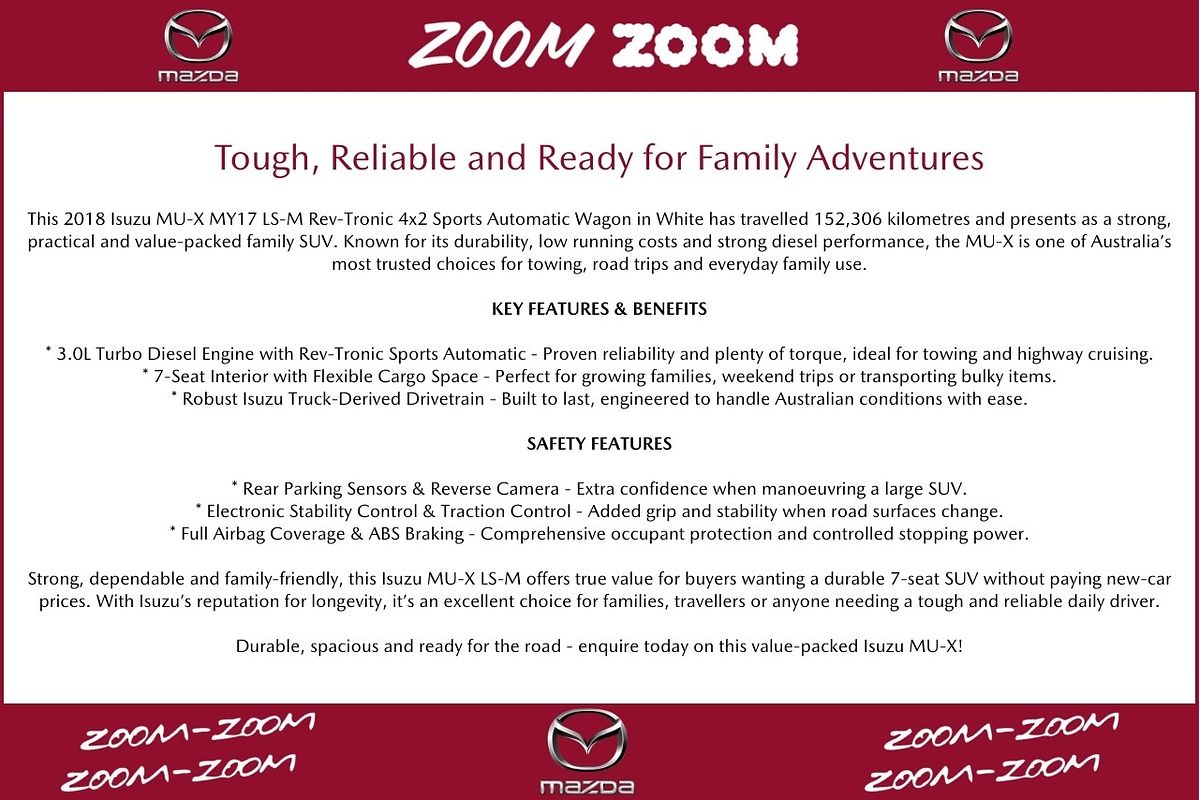 2018 Isuzu MU-X LS-M