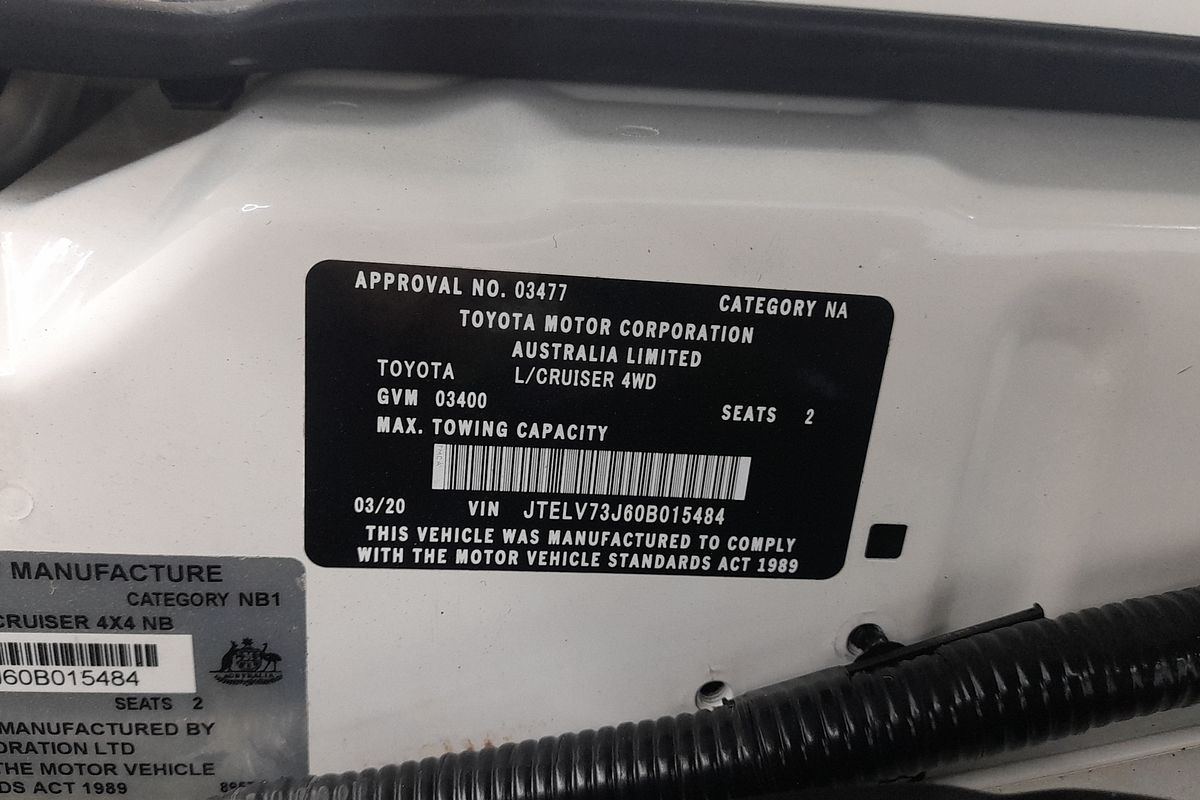 2020 Toyota Landcruiser GXL VDJ79R 4X4
