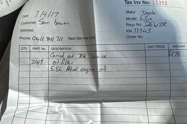 2013 Toyota Hilux Workmate TGN16R Rear Wheel Drive