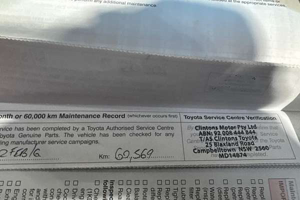 2013 Toyota Hilux Workmate TGN16R Rear Wheel Drive