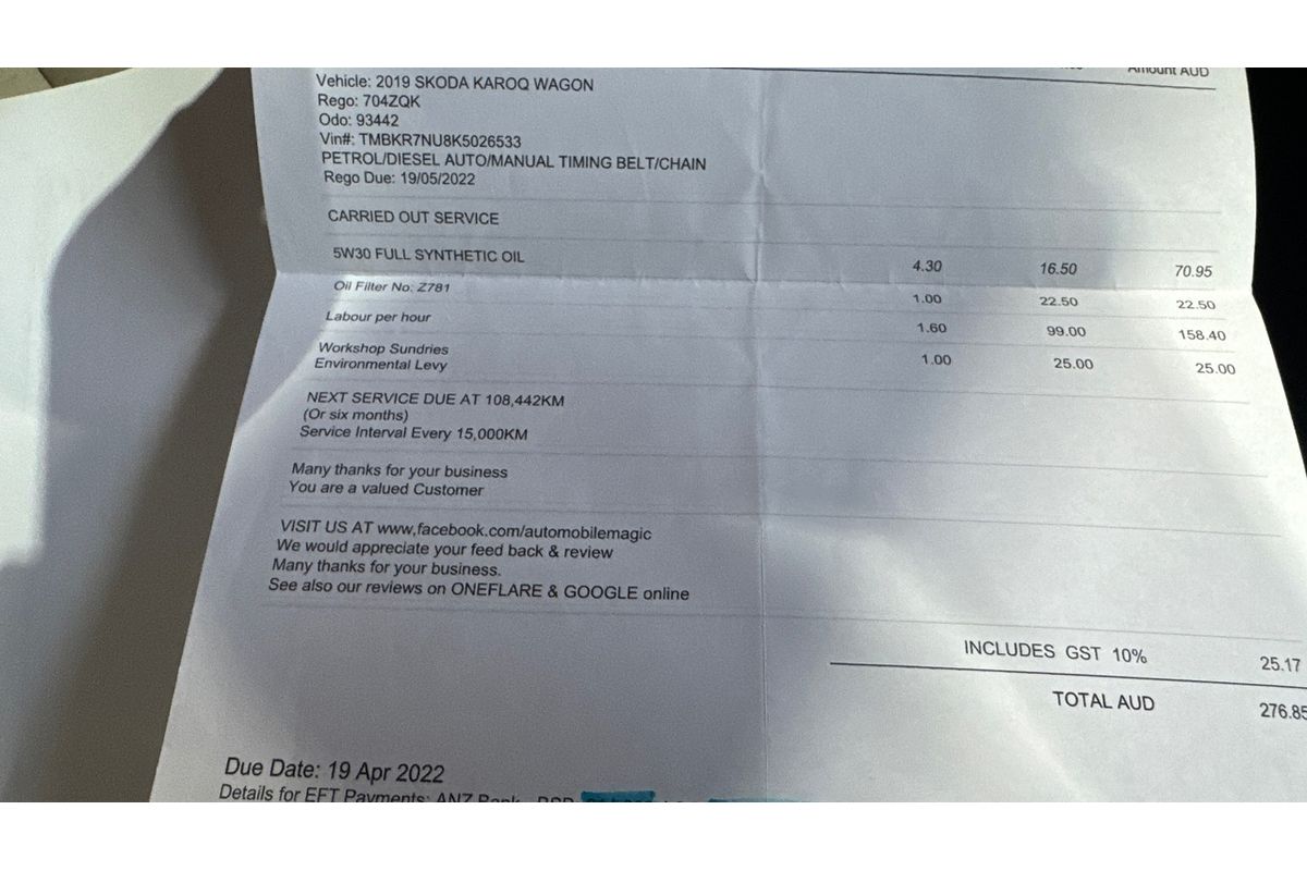 2018 SKODA Karoq 110TSI NU