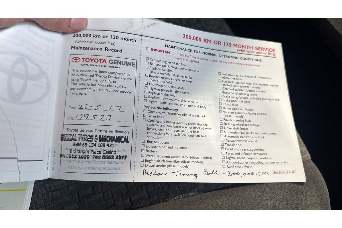 2008 Toyota Landcruiser Prado GXL KDJ120R