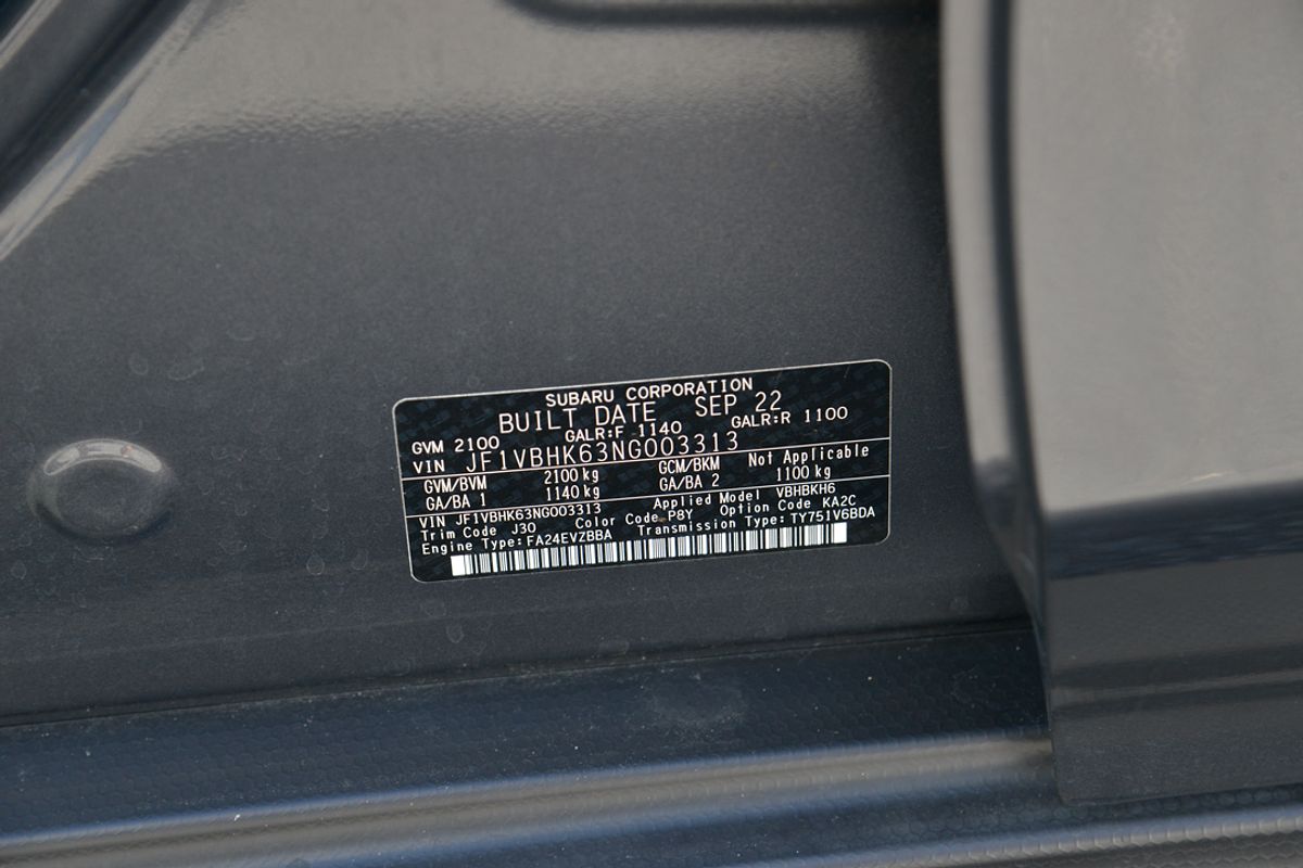 2022 Subaru WRX RS VB