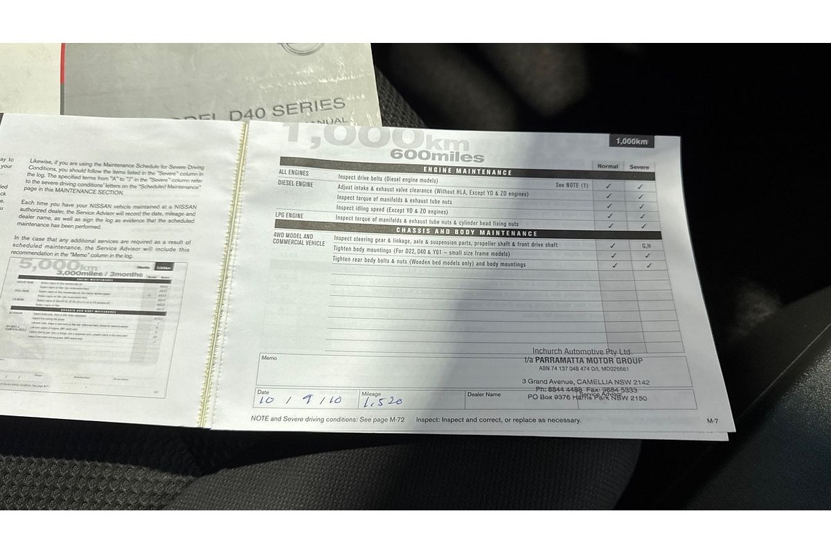 2010 Nissan Navara ST D40 4X4