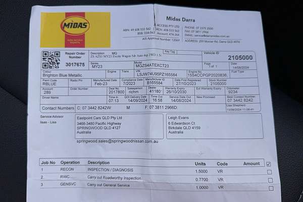 2023 MG ZS Excite AZS1