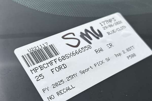 2025 Ford Ranger Sport 4X4 2.0L