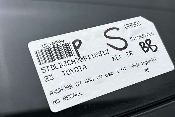 2023 Toyota Kluger GX AXUH78R