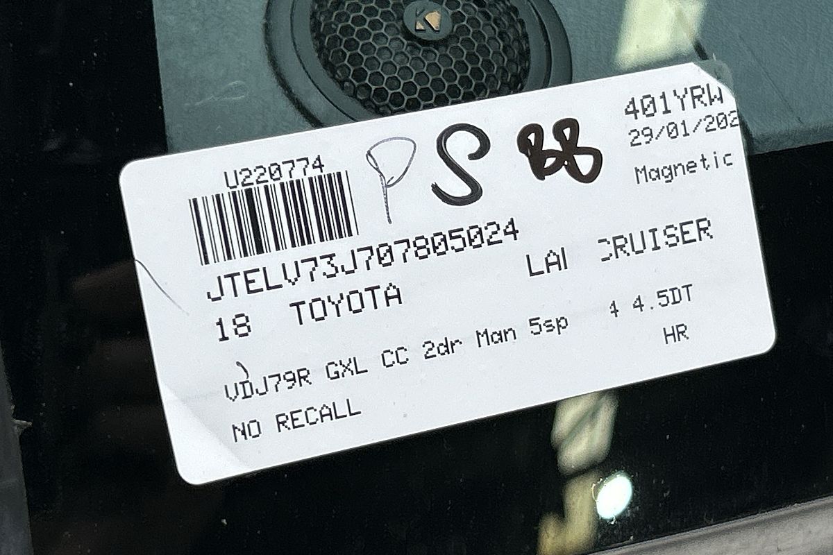 2018 Toyota Landcruiser GXL VDJ79R 4X4