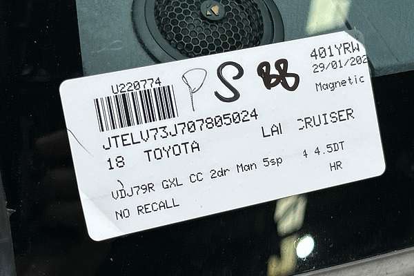2018 Toyota Landcruiser GXL VDJ79R 4X4