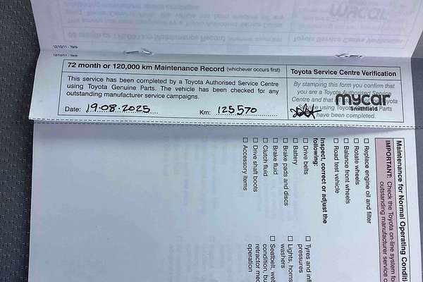 2012 Toyota Yaris YR NCP130R