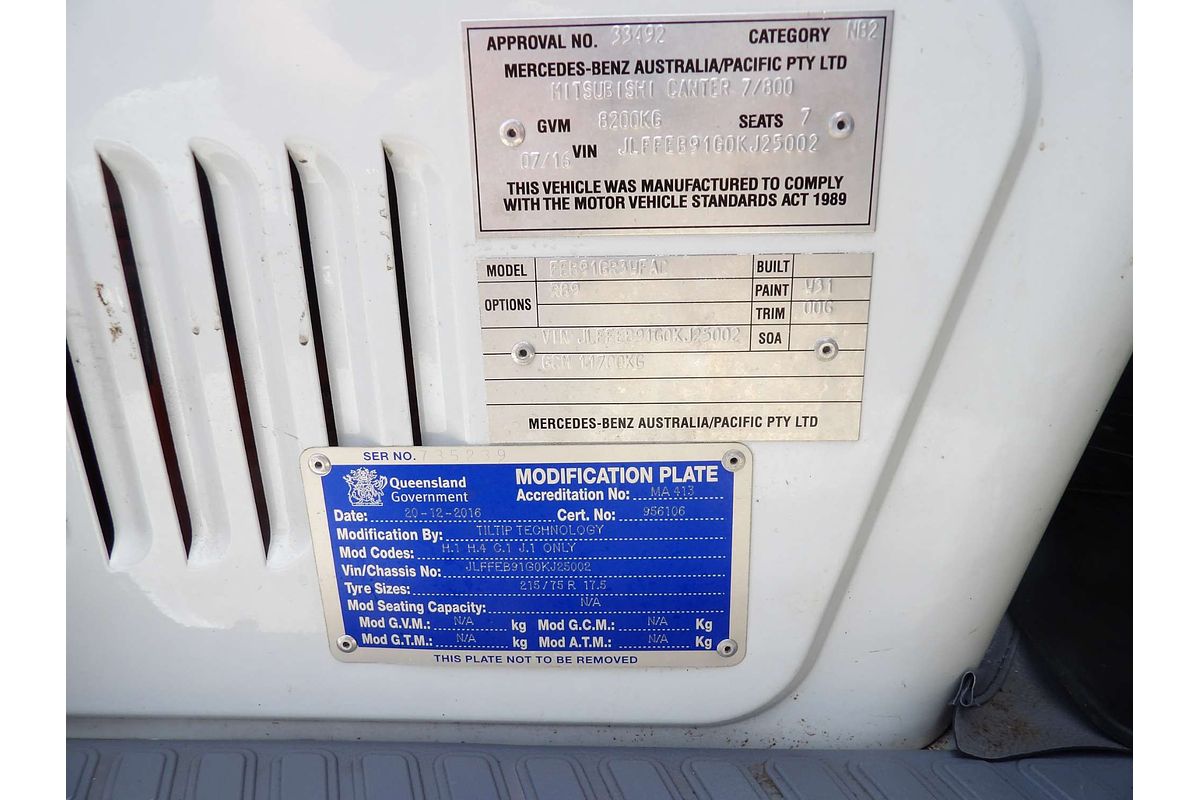 2016 Fuso Canter 918 4x2 ELWB