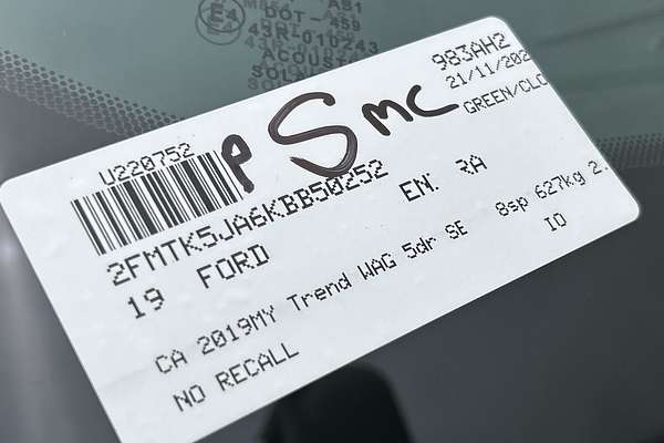 2019 Ford Endura Trend CA