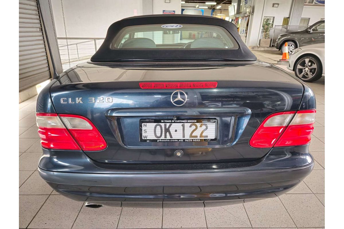 CLK320 ELEGANCE 3.2L V6 MULTI POINT F/INJ 5 SP AUTOMATIC 2D CABRIOLET 