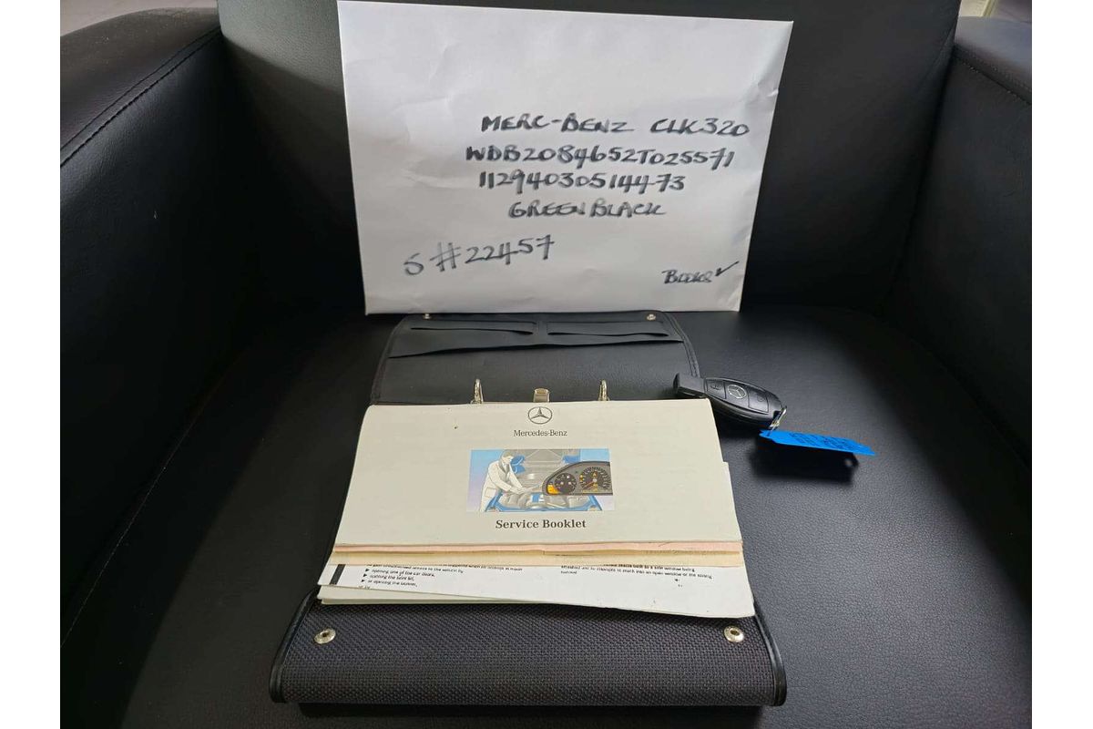 CLK320 ELEGANCE 3.2L V6 MULTI POINT F/INJ 5 SP AUTOMATIC 2D CABRIOLET 