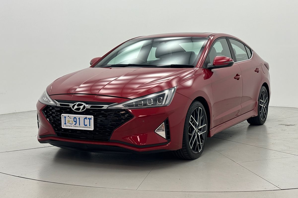 2019 HYUNDAI ELANTRA SPORT PREMIUM (RED) 7 SP AUTO DUAL CLUTCH 4D SEDAN T4 2019 HYUNDAI ELANTRA SPORT PREMIUM (RED) 7 SP AUTO DUAL CLUTCH 4D SEDAN T4