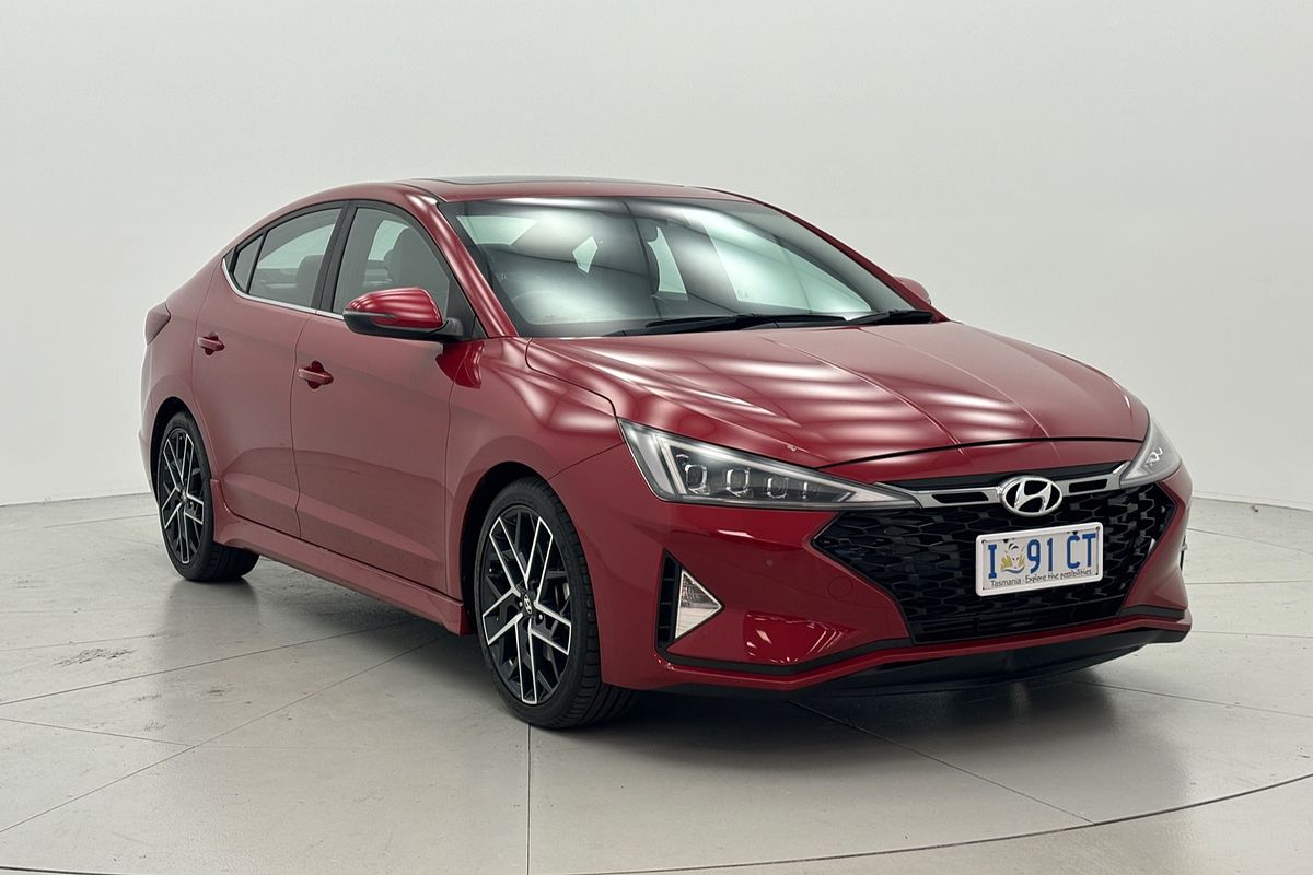 2019 HYUNDAI ELANTRA SPORT PREMIUM (RED) 7 SP AUTO DUAL CLUTCH 4D SEDAN T4 2019 HYUNDAI ELANTRA SPORT PREMIUM (RED) 7 SP AUTO DUAL CLUTCH 4D SEDAN T4