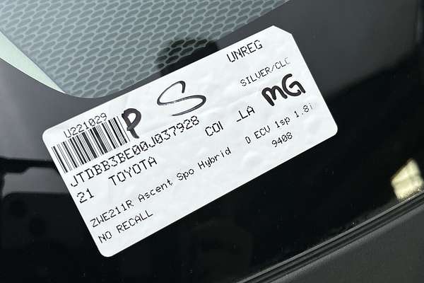 2021 Toyota Corolla Ascent Sport Hybrid ZWE211R thumb-23