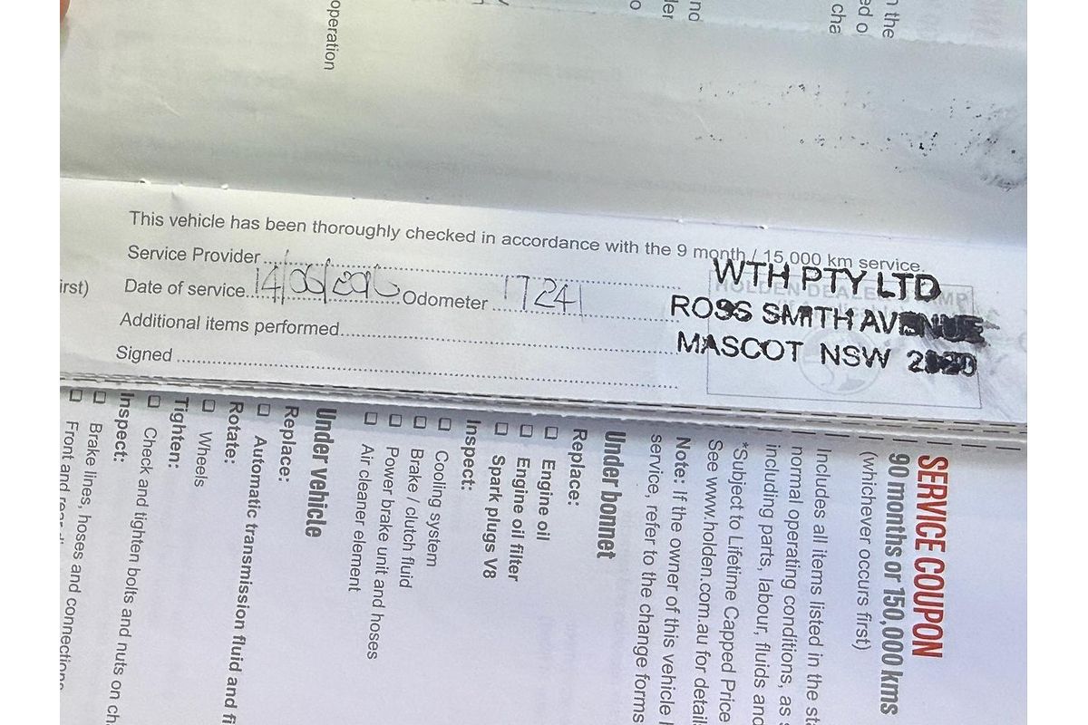 2015 Holden Caprice V WN Series II