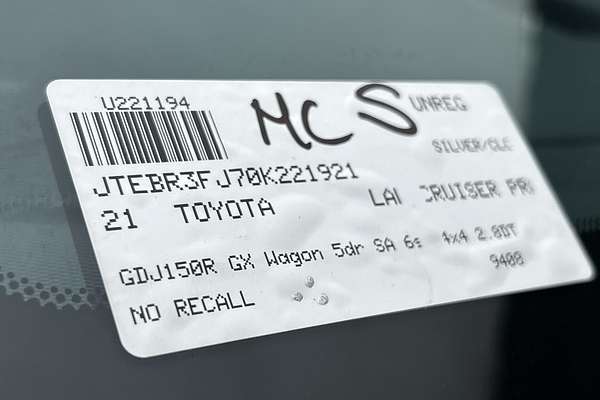 2021 Toyota Landcruiser Prado GX GDJ150R thumb-23