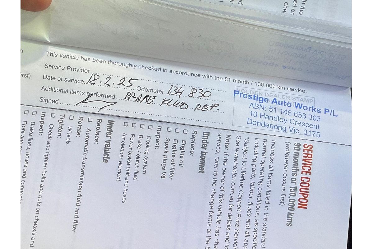 2015 Holden Caprice V WN Series II