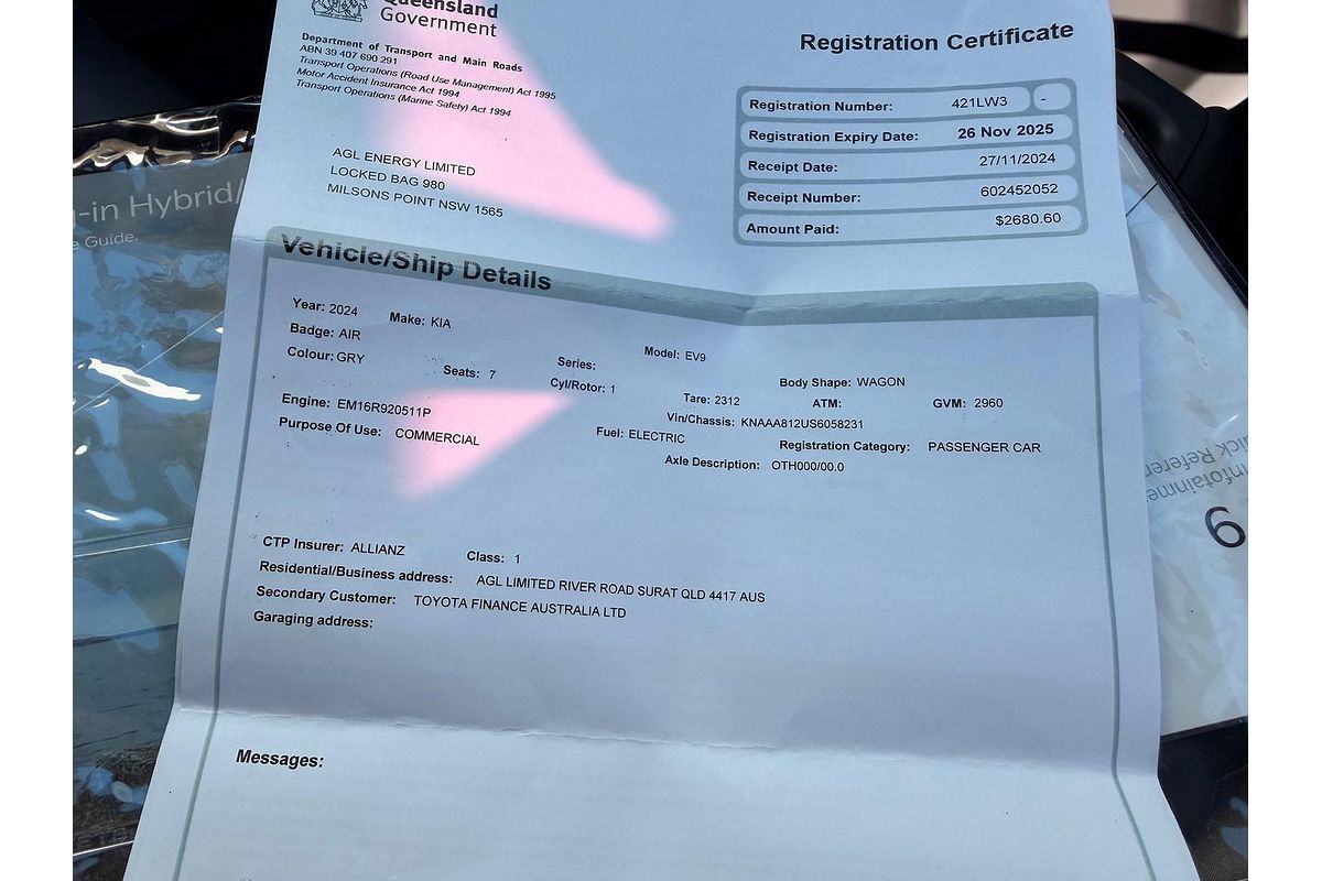 2024 Kia EV9 Air MV