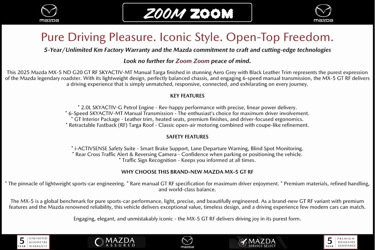 2025 Mazda MX-5 G20 GT ND