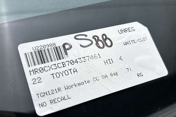 2022 Toyota Hilux Workmate TGN121R Rear Wheel Drive thumb-22