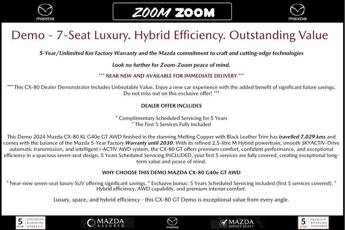 2024 Mazda CX-80 G40e GT KL