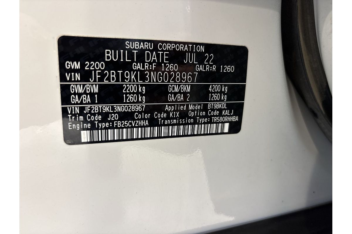 2022 Subaru Outback AWD 6GEN